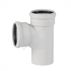 Тройник PP-MD бесшумный светло-серый Skolan Safe SKEA Дн 110х110х87гр (DN110х110) б/нап в/к Ostendorf 335400