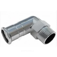 Отвод сталь нерж AISI 304 90гр Дн 18х1/2" Ру16 пресс/НР >A< Press Inox IBP PS24092G0180400