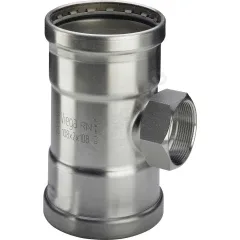 Тройник сталь нерж Дн 76,1х2"х76,1 пресс/ВР Sanpress Inox Viega 482879