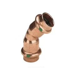 Угольник медь 2-х раструбный 45гр Дн 22 обжим Profipress Viega 292355