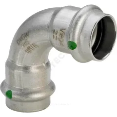 Отвод сталь нерж 90гр Дн 54 пресс Sanpress Inox Viega 435691