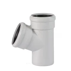 Тройник PP-MD бесшумный светло-серый Skolan Safe SKEA Дн 110х110х67гр (DN110х110) б/нап в/к Ostendorf 335300