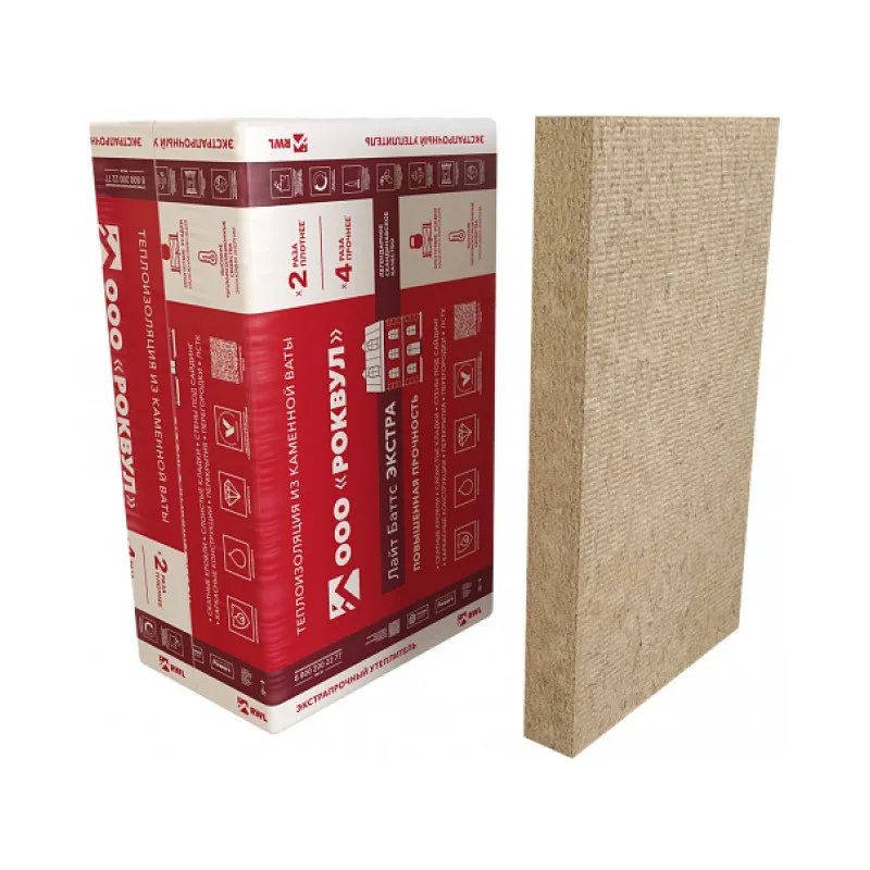 Утеплитель Rockwool Лайт Баттс Экстра, 1000х600х100 мм (4 шт)