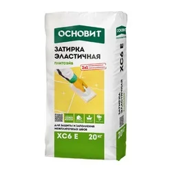Затирка эластичная Основит Плитсэйв XC6 E белый 010, 20 кг