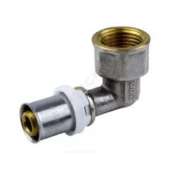 Угольник МП латунь никель пресс Дн 20х3/4"х90гр ВР ГОСТ 32415-2013 8007 Aquasfera 8007-04 .
