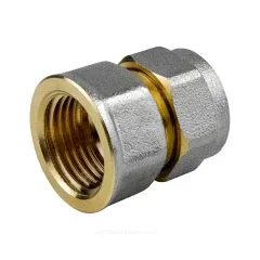 Муфта МП латунь никель обжим Дн 26х1" ВР ГОСТ 32415-2013 7002 Aquasfera 7002-06 .