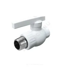 Кран шаровой PP-R белый Дн 25х3/4" Ру25 НР VALFEX 10144225