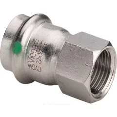 Муфта сталь нерж Дн 28х1" пресс/ВР Sanpress Inox Viega 436650