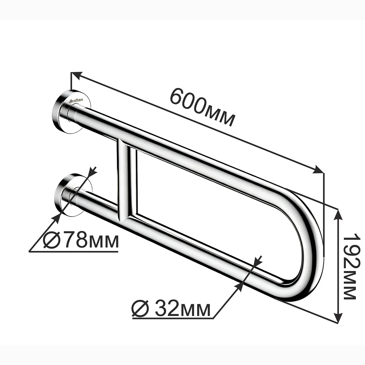 Поручень Ksitex SH-U32-60S настенный