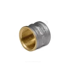 Муфта латунь никель Ду 50 (2") ВР/ВР 9018 ГОСТ Р 72337-2025 Aquasfera 9018-06