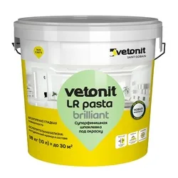 Шпаклевка суперфинишная Vetonit LR Pasta Brilliant готовая, 18 кг