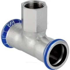 Тройник сталь нерж Дн 22х1/2"х22 пресс/ВР Mapress Geberit 31307
