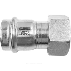 Муфта сталь нерж AISI 304 Дн 18х1/2" пресс/нак/гайка FS145 SantechSystems