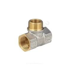 Тройник латунь никель Ду 15 (1/2") ВР/НР/ВР 9009 ГОСТ Р 72337-2025 Aquasfera 9009-01