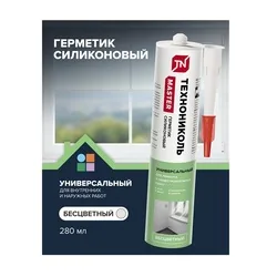 Герметик силиконовый Технониколь, универсальный, бесцветный (0,28 л)