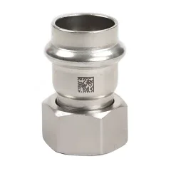 Муфта сталь нерж AISI 316L Дн 22х3/4" Ру16 пресс/нак/гайка EdelPress Рехау 11917231001